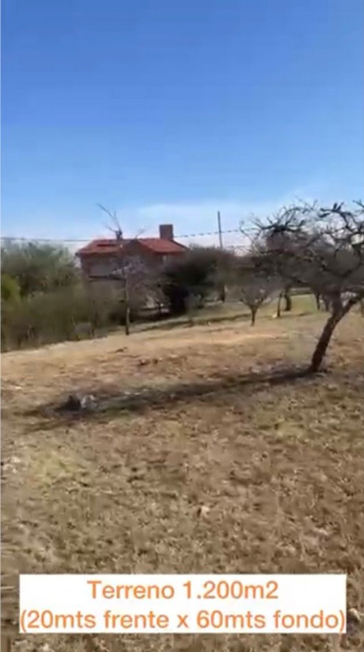 POTRERO DE GARAY-TERRENO 1.200 M2- ESCRITURA Y SERVICIOS-IMPONENTE VISTAS-CORDOBA
