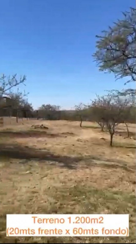 POTRERO DE GARAY-TERRENO 1.200 M2- ESCRITURA Y SERVICIOS-IMPONENTE VISTAS-CORDOBA