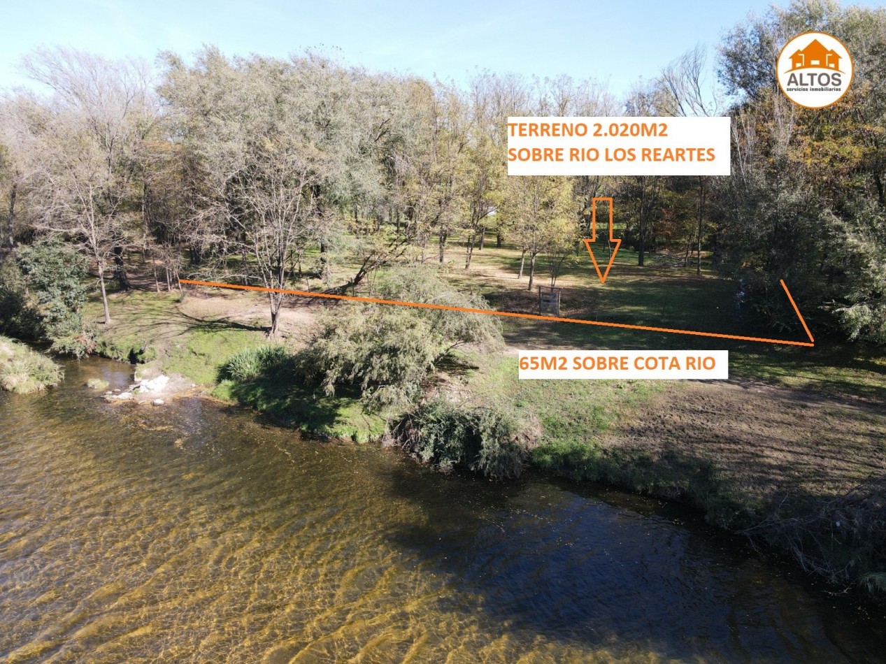 TERRENO SOBRE RIO LOS REARTES-CORDOBA-ESCRITURA