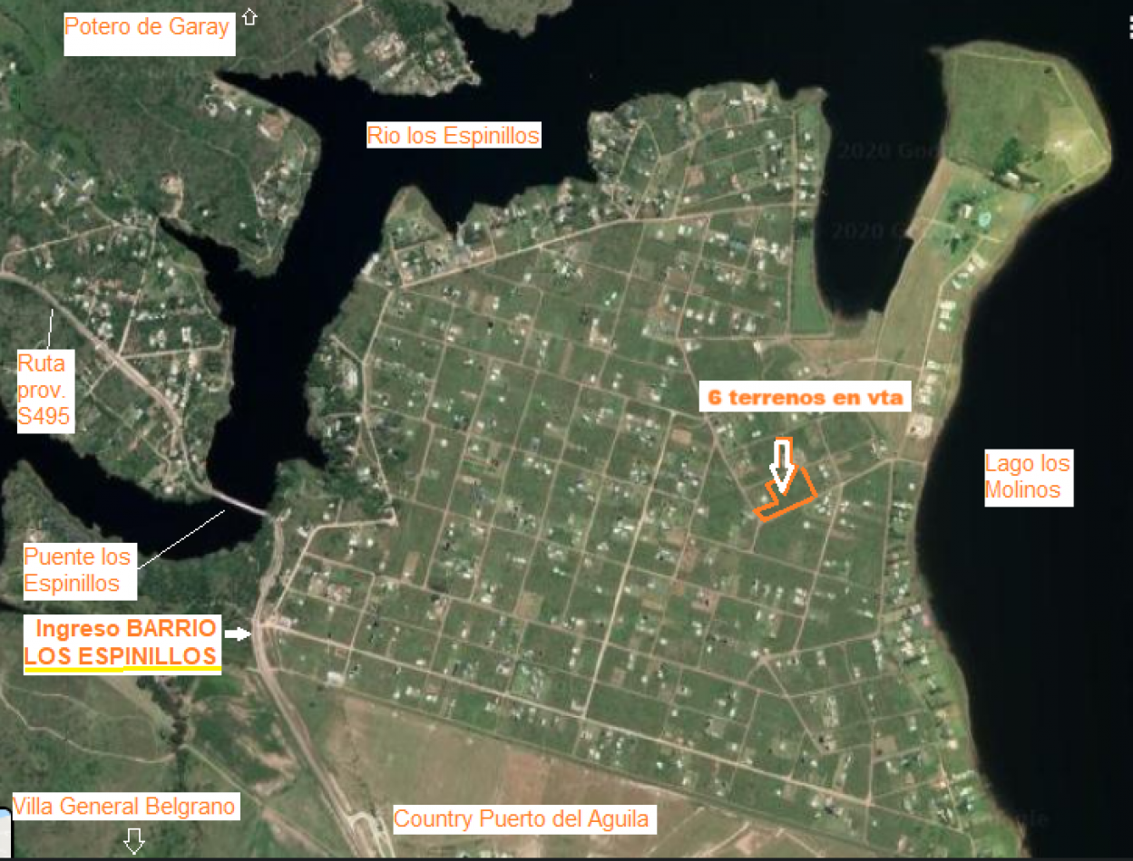 TERRENOS MUY CERCA DEL LAGO LOS MOLINOS EN BARRIO DEL LAGO -POTRERO DE GARAY-CORDOBA-ESCRITURA
