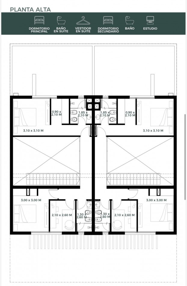 DUPLEX A ESTRENAR EN VENTA DE 140 M² - 2 DORMITORIOS + ESTUDIO - SUITE CON VESTIDOR - COCHERA DOBLE