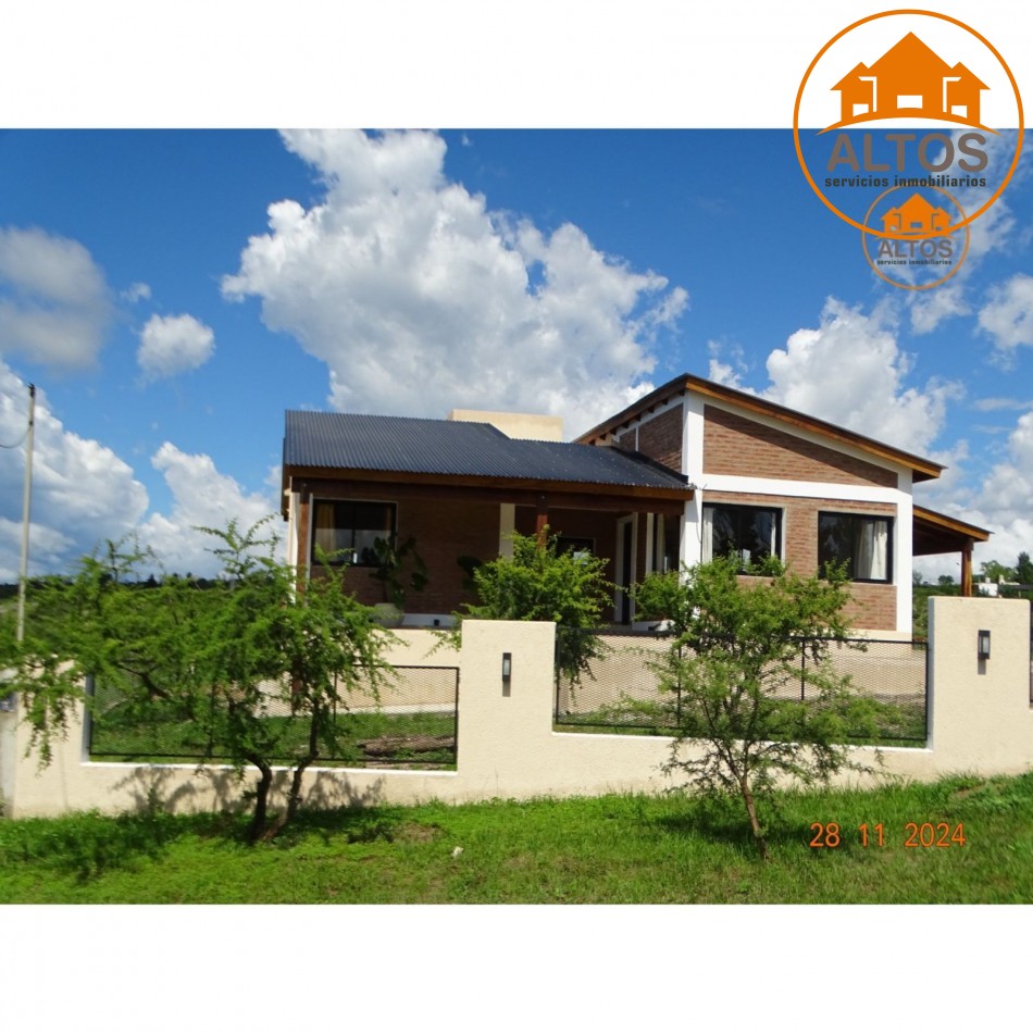 POTRERO DE GARAY-CASA MUY LUMINOSA Y AMPLIA A ESTRENAR-TERRENO 1.224M2-DOS DORMITORIOS-TRES BAÑOS-GALERIA-QUINCHO-PILETA-CORDOBA-ESCRITURA