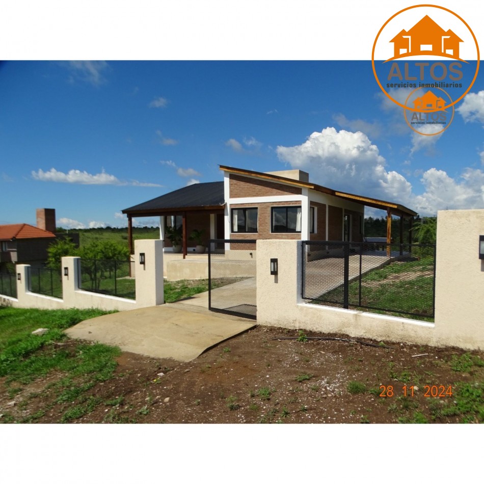POTRERO DE GARAY-CASA MUY LUMINOSA Y AMPLIA A ESTRENAR-TERRENO 1.224M2-DOS DORMITORIOS-TRES BAÑOS-GALERIA-QUINCHO-PILETA-CORDOBA-ESCRITURA