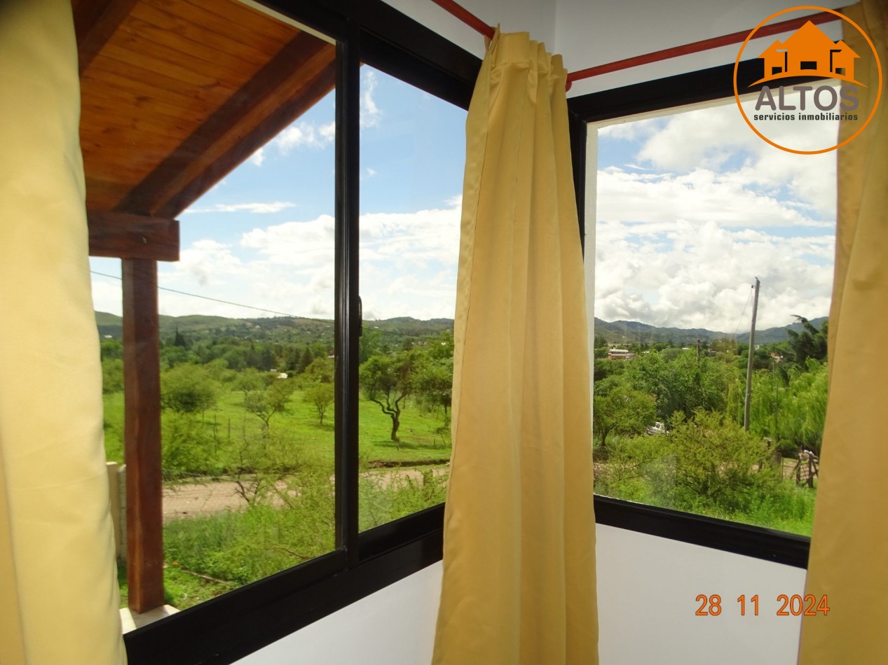 POTRERO DE GARAY-CASA MUY LUMINOSA Y AMPLIA A ESTRENAR-TERRENO 1.224M2-DOS DORMITORIOS-TRES BAÑOS-GALERIA-QUINCHO-PILETA-CORDOBA-ESCRITURA
