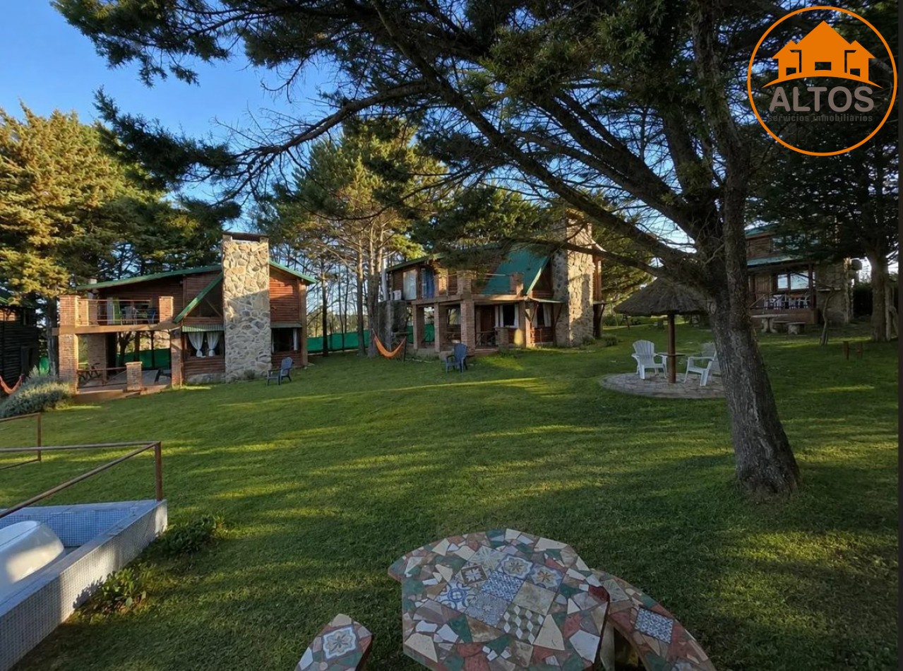 POTRERO DE GARAY-COMPLEJO DE CABAÑAS-AV LAS MALVINAS-A METROS DEL LAGO LOS MOLINOS-SIETE CABAÑAS- DOS MONOAMBIENTES-QUINCHO-PILETA- SALON USOS MULTIPLES-CANCHAS DE PADEL - CORDOBA - ESCRITURA