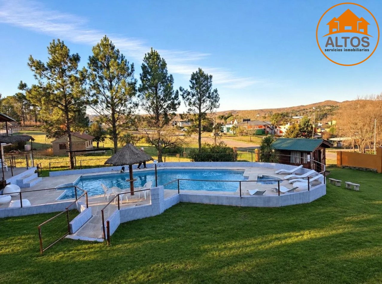 POTRERO DE GARAY-COMPLEJO DE CABAÑAS-AV LAS MALVINAS-A METROS DEL LAGO LOS MOLINOS-SIETE CABAÑAS- DOS MONOAMBIENTES-QUINCHO-PILETA- SALON USOS MULTIPLES-CANCHAS DE PADEL - CORDOBA - ESCRITURA