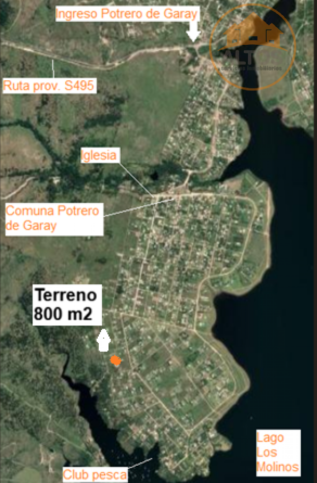 POTRERO DE GARAY-TERRENO 800 M2 CON ESCRITURA Y SERVICIOS-CORDOBA