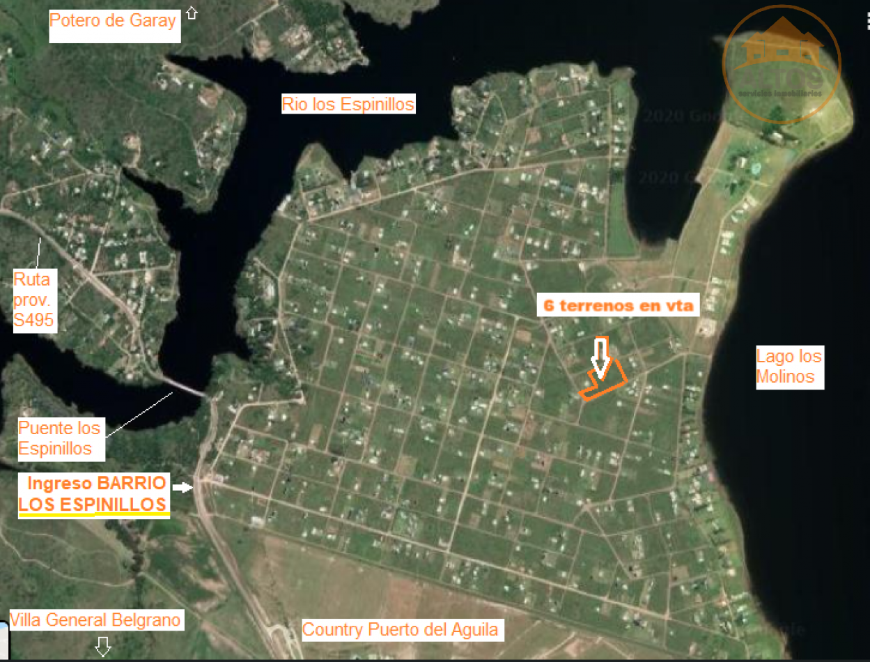 POTRERO DE GARAY-TERRENOS MUY CERCA DEL LAGO LOS MOLINOS EN BARRIO DEL LAGO-CORDOBA-ESCRITURA